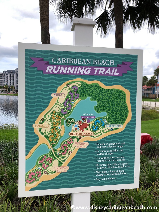 Running Trail Map 2019 Caribbean Beach Resort Fan Site